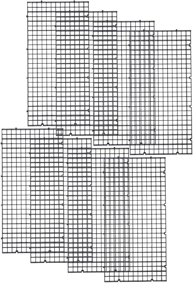 balacoo 8pcs Grid Divider Tray Aquarium Fish Tank Bottom Bottom Black Tray Aquarium Crate