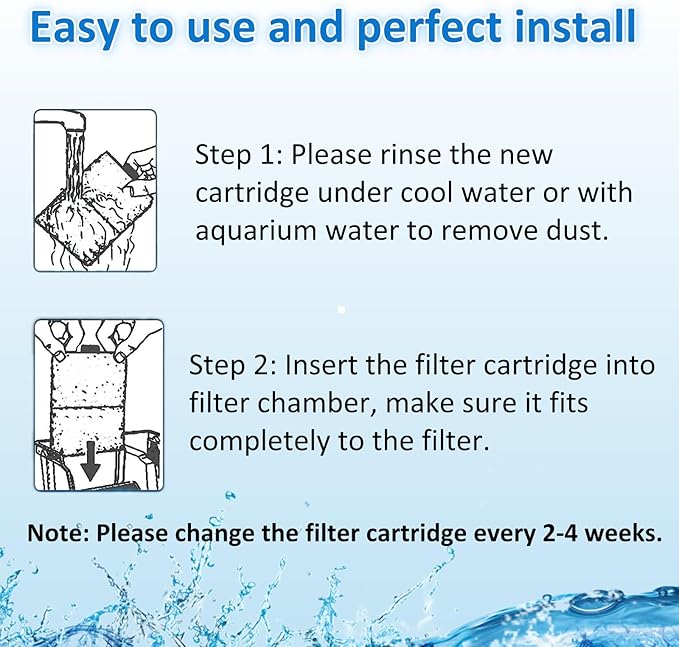 9 Pack PF-L Fish Tank Filter Cartridges, Aquarium Filter Cartridges Replacement Compatible with Top Fin Silenstream PF20, PF30, PF40 and PF75 Power Filters