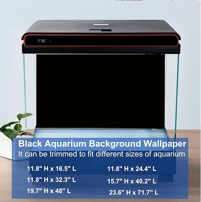 ELEBOX Aquarium Background Blue Black Fish Tank Background Wallpaper Double-Sided Aquarium Backing, Aquarium Decorations for 10 Gallon Aquarium 11.8" x 16.5"