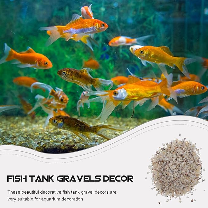 BESTYASH Aquarium Gravel and Polished Natural Pebbles 1kg for Fish Tank Decoration Aquarium Rocks and Sand for Freshwater Aquatic Pets Suitable for Vase Filling and Landscaping