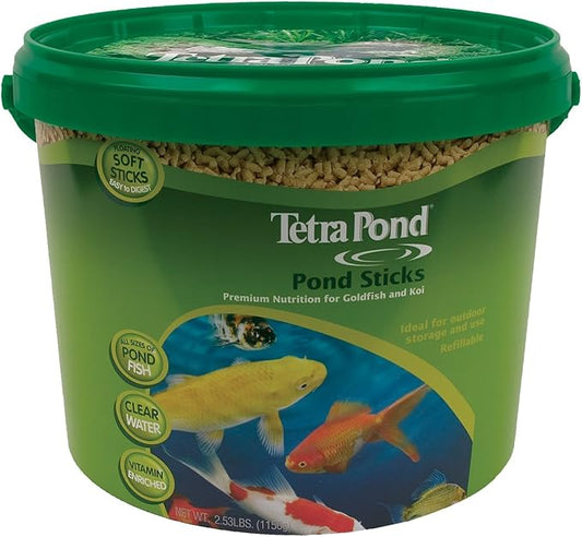 TetraPond Pond Sticks, Pond Fish Food, For Goldfish And Koi, 2.53 Pounds