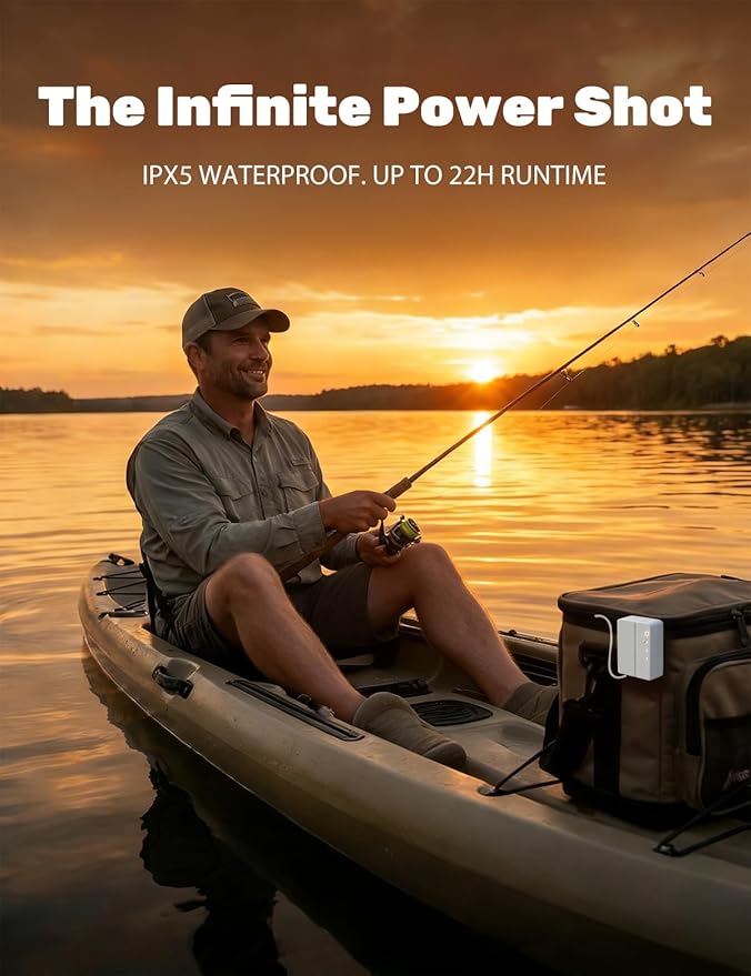 NovaSpark Whisper Quiet Minnow Bucket Aerator – 2-Second Swappable Battery Design, USB-C Rechargeable 25 GPH Portable Live Bait Pump for 5-20 Gallon Buckets