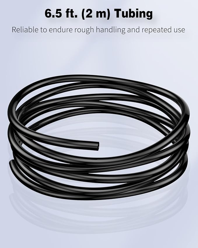 Pawfly 6.5 Feet Aquarium Air Tubing Standard 3/16" Airline Tubing for Fish Tank Air Pump Accessories PVC Hose for Aquarium Garden Terrarium Pond, Black
