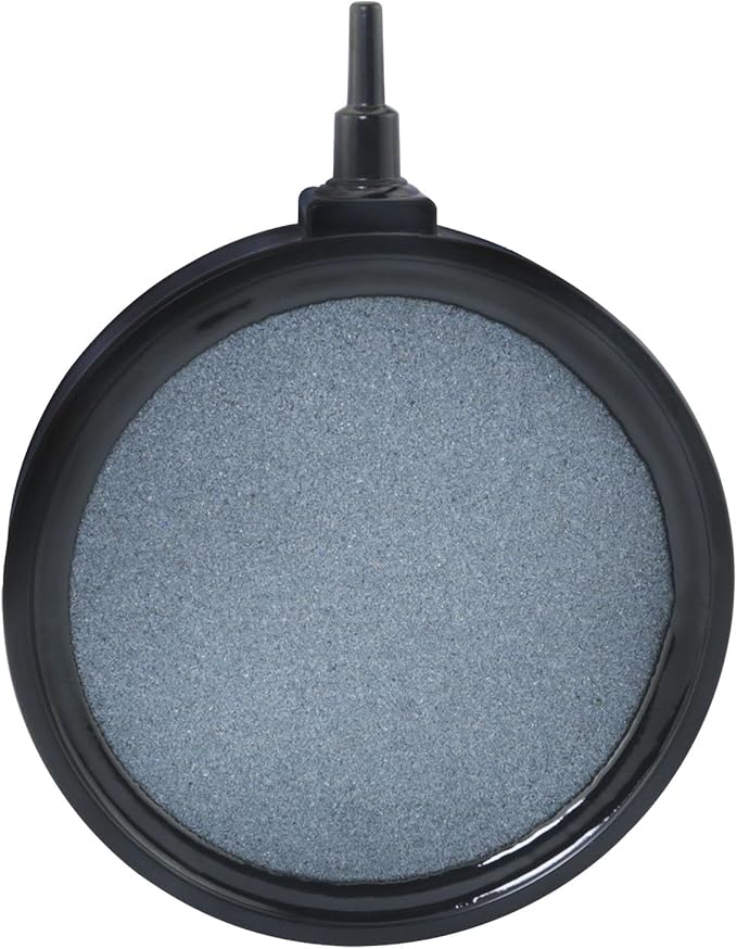 Black Quartz Sand Air Stone Round Bubble Diffuser 10.5mm Fish Tank Aerator Suitable for Hydroponic Systems Pond Aquariums