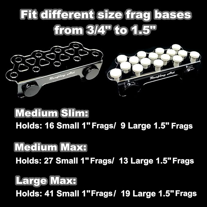 Magnetic Coral Frag Rack Strongest N52 Magnets Holds Up to 41 Plugs (Medium Max)