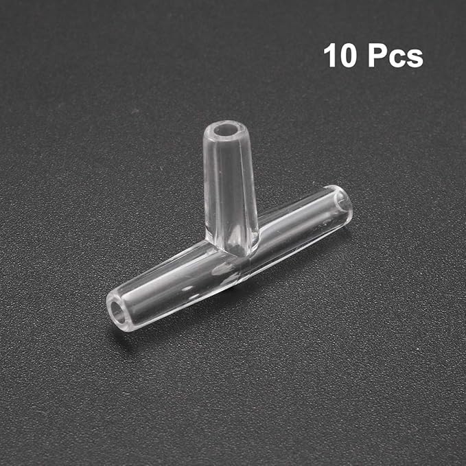 uxcell Aquarium Air Valve Connector Plastic Inline Tubing Tee Valves for 4mm Fish Tank Pond Air Line 10pcs