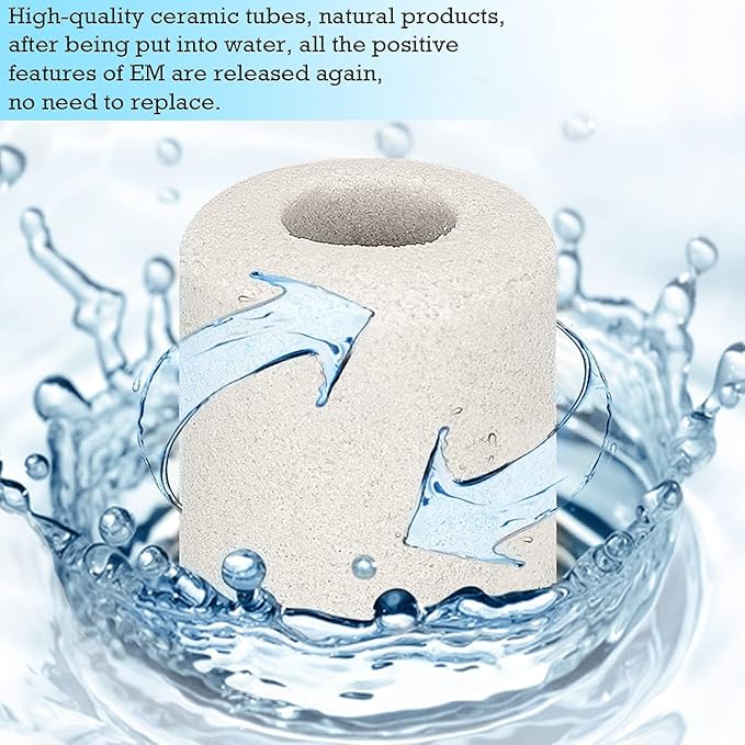 Aquarium Ceramic Ring Bio Ceramic Media Ring for Aquarium Filter Replacement Biological Material Remover for Aquarium Fish Tank Pond Filter