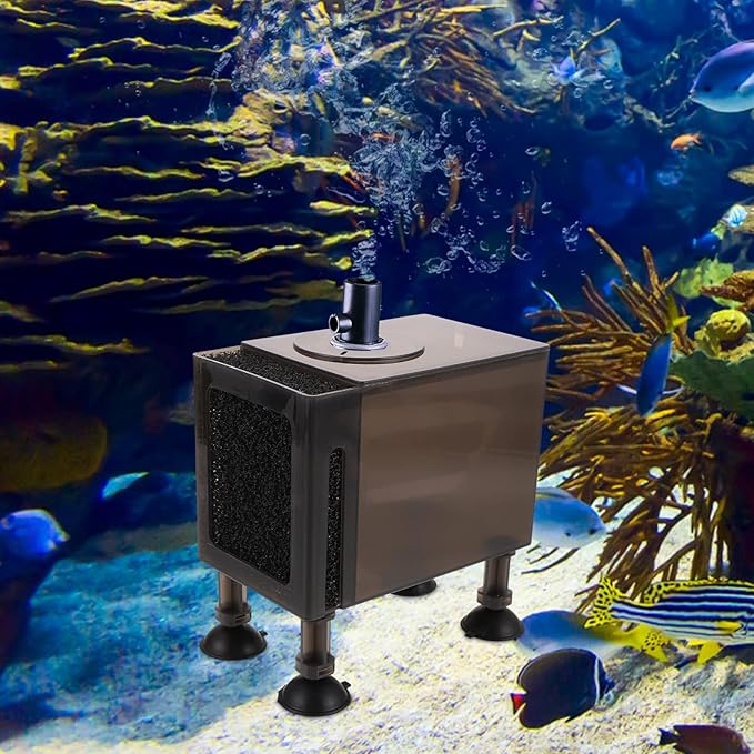 Ipetboom Protective Pump Container with Filter Box Wear-Resistant Household Pump Box Compact 5.90X5.51X3.54 Inch for Aquarium Pond Fountain Pumps