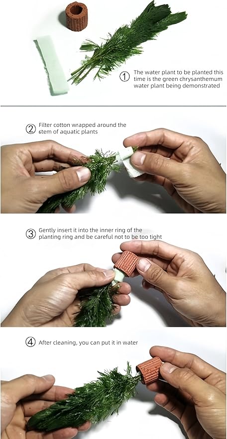 20Pcs Aquatic Water Plant Fixed Rings, Plant Weights for Fish Tank，25mm Water Plants Cultivation Rings for Aquarium Landscaping/Fish Tank Accessories