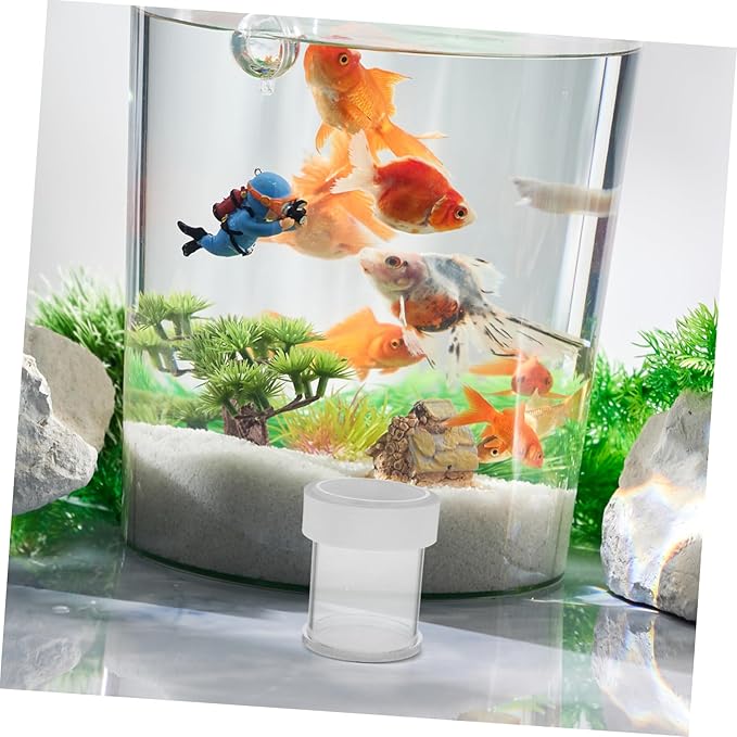 TOYANDONA Acrylic Fish Tank Feeder Dish Floating Feeding Bowl for Guppies and Fish Semi Automatic Portion Control Aquarium Accessories