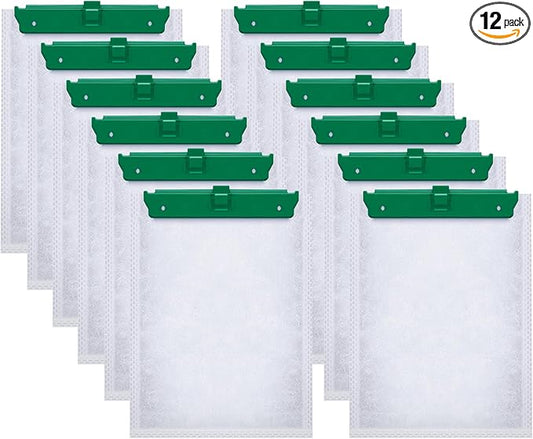 [Assembled] Medium Filter Cartridge Replacement for Tetrra Whisper Bio-Bag Filters Cartridges Medium, Compatible with Whisper Filters 10i / IQ10 / PF10 and Fauna ReptoFilter - 12 Pack