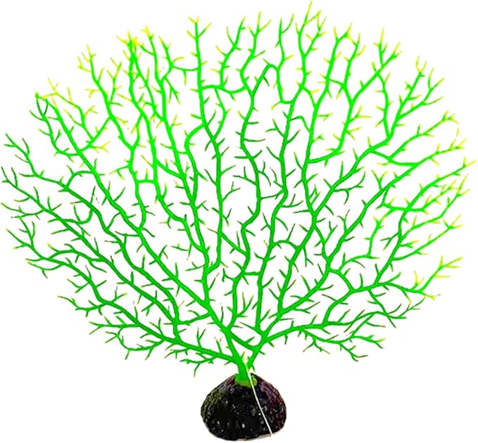 Artificial Coral Branch Decor Faux Reef Sea Fan Decorations for Aquariums Fish Tanks Landscape Ornament