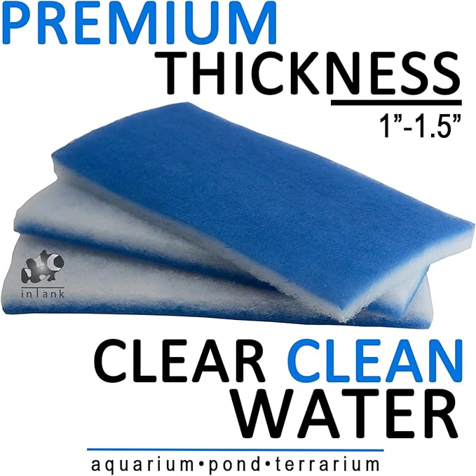 Five Star Filter Floss Premium 2 Inch Thick Aquarium Pond Filter Floss | Value Pack (3 Large Pads) 600 sqin | Double Bonded Poly Filter Pads | Easy Cut to fit | Clean Clear Water