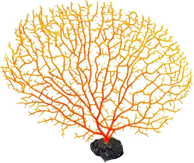 Artificial Coral Branch Decor Faux Reef Sea Fan Decorations for Aquariums Fish Tanks Landscape Ornament