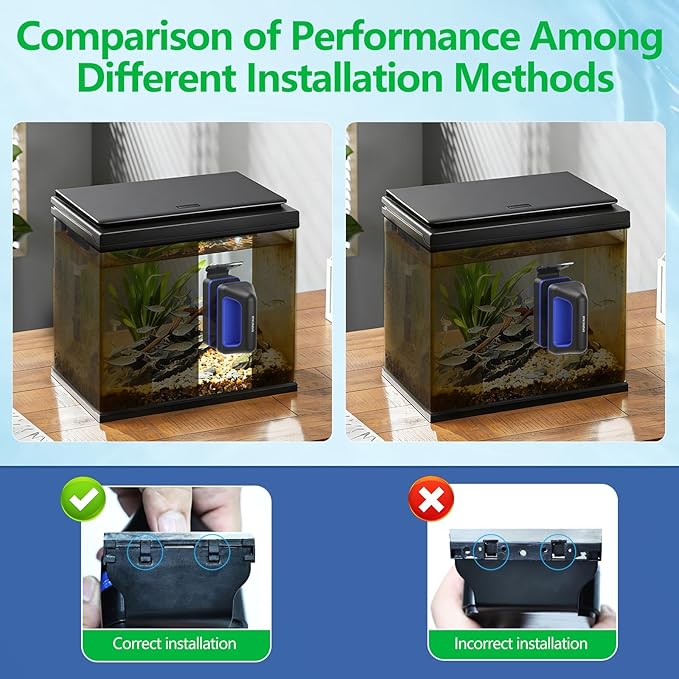 Aquarium Magnet Glass Cleaner, Double-Sided Detachable & Floating Algae Scraper for 0.4-1.0 Inch Fish Tank Glass Cleaning, No Scratches (L)