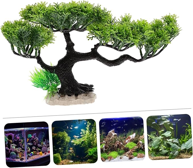 balacoo Artificial Aquarium Plant Lifelike Underwater Plastic Plants Decoration Ornament for Fish Tank Green