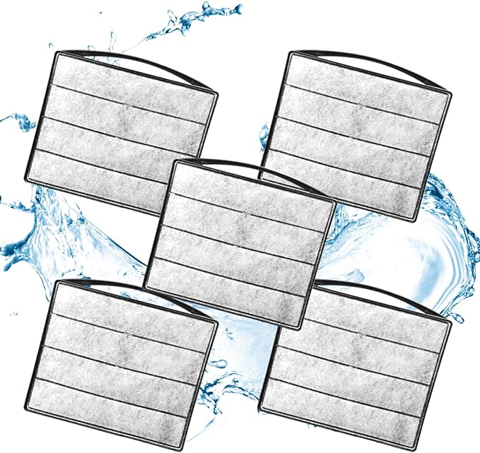 TARARIUM Turtle Tank Filters Material 5PCS Low Water Level Filters Replacement Aquarium Filters for IX-120 Filter & IX-120 U-V
