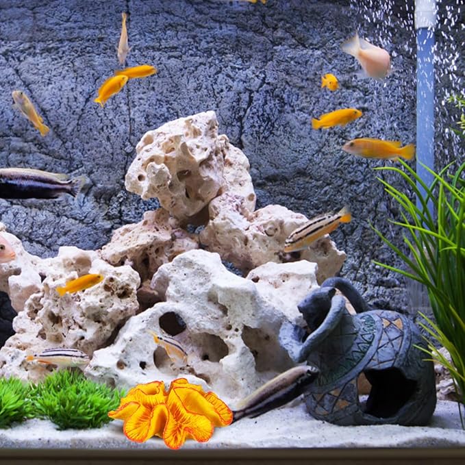 Didiseaon Artificial Coral Reef Aquarium Decor 5.11In Resin Fish Tank Decoration for Freshwater Saltwater Fish Tank Accessories Natural-Looking Reef Ornament