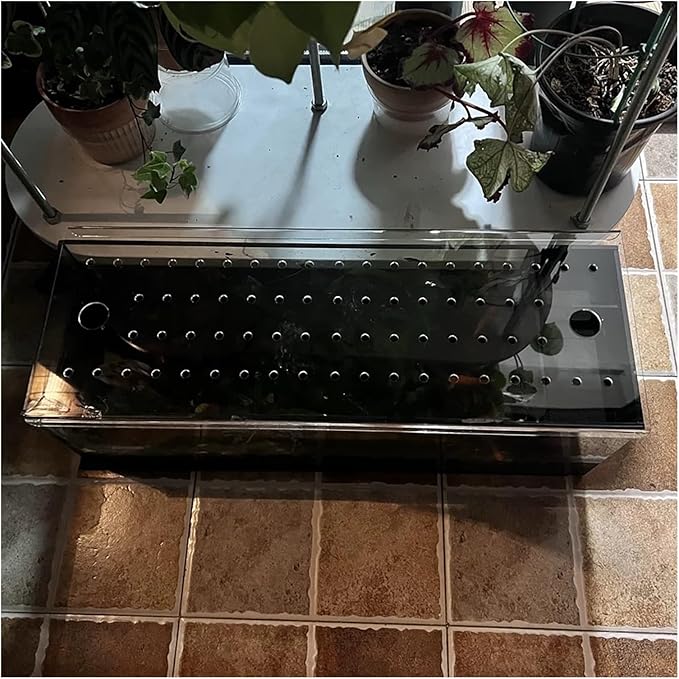Clear Custom Aquarium Lid Fish Tank Cover, Fish Reptiles Anti Jump Top Cover/Canopy, Ventilation Transparency, with Feeding Window