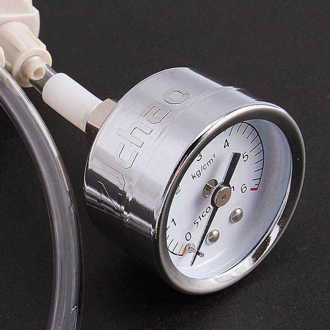 1Set CO2 Generator System Kit with Pressure Gauge, DIY Aquarium Planted CO2 System Pro Tube Valve Gauge Bottle Kit