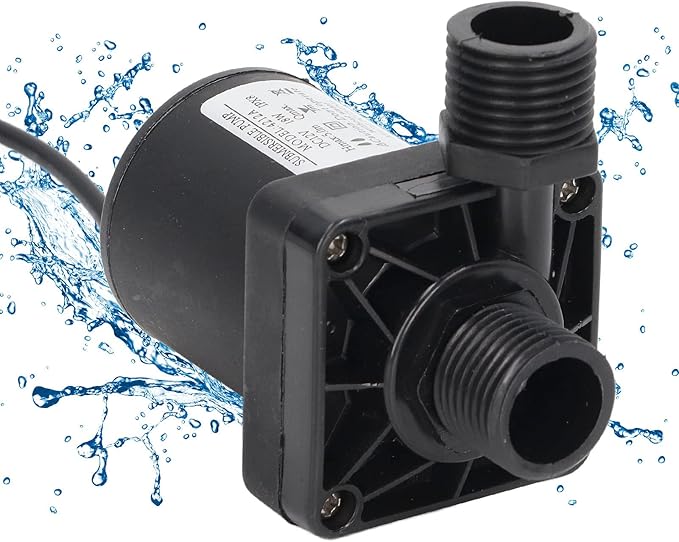 Small Submersible Pump DC12V 20W 800L/h Quiet Fountain Water Pump Brushless Motor for Aquarium Fish Tank Garden Hydroponics