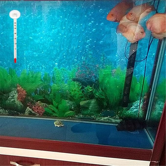 Fish Aquarium Liquid-in-Glass Thermometer Type Cane-shape Thermometer Temperature Meter, Little fat waterproo