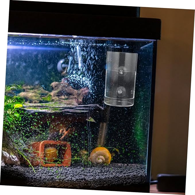 Acrylic Fish Feeder for Aquarium Automatic Feeding Tool Strong Cup Multi-Purpose Shrimp and Fish Feeding Bowl Clear Design for Easy Use