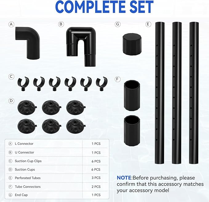 Aquarium FX Spray Bar Kit for Fluval FX2, FX4, FX5, FX6 Canister Filter Aquarium Filter Water Aeration Accessories/Water Dispersion Bar Replacement Parts - Contains 20 Pcs