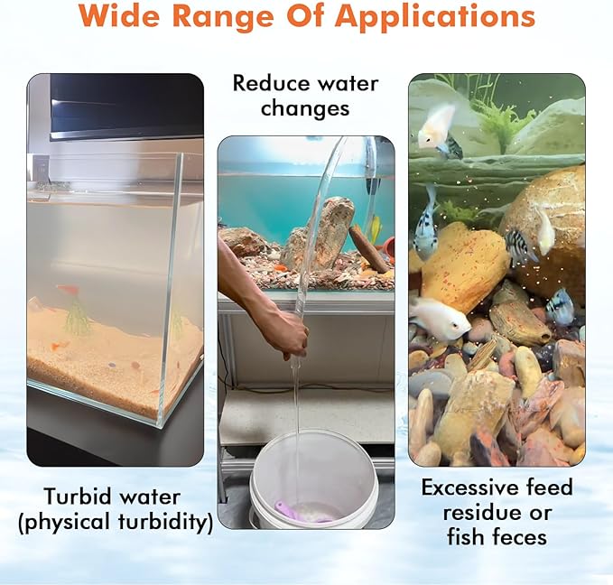 hygger Aquarium Water Clarifier, Water Clarifier for Fish Tank, Clears Cloudy Water for Freshwater and Saltwater Tanks, 300 ML