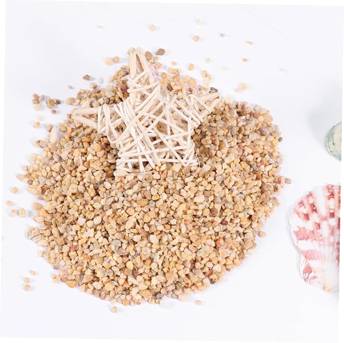 MERRYHAPY 500G Natural Aquarium Bottom Sand for Fish Tanks Gravel Grain for Aquariums Terrariums and Decorative Displays
