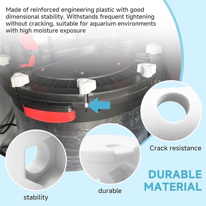 (10Pcs Lid Fastener Barrel Nuts Compatible with Fluval FX6 FX5 FX2 FX4 Canister Filters Replacement Parts, for Aquarium Filter Lock Nut Clamp Accessories