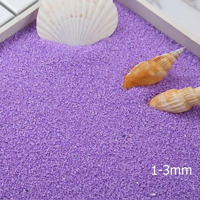 30g Crushed Stone Mini Crystal Chips Decorative Pebbles Gravel Irregular Gemstones Filling Gravel for Water Fountain Sand Landscape Fish Tank Garden (Purple(1-2mm))