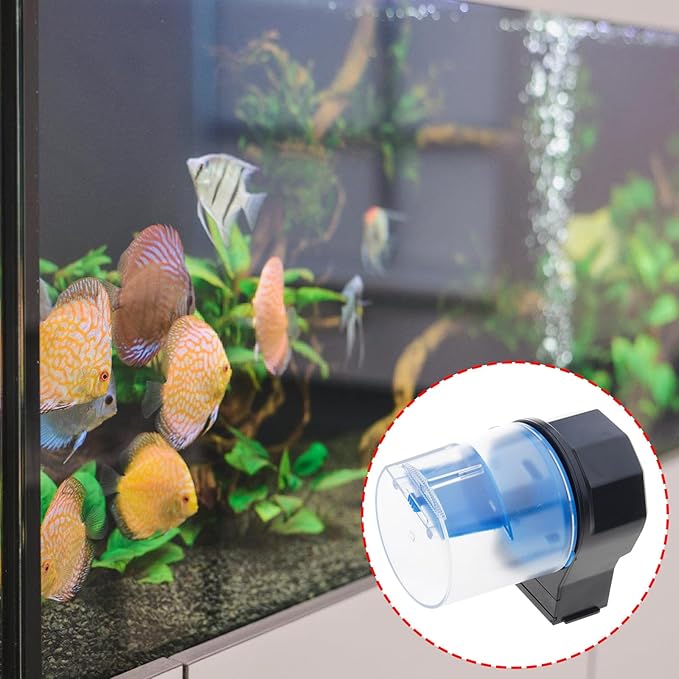 Automatic Fishtanks Feeder Health Diet Feeding Tool for Fish and Shrimp with Easy to Use Food Control Feeding Supply Easy Operations Fish Feeder