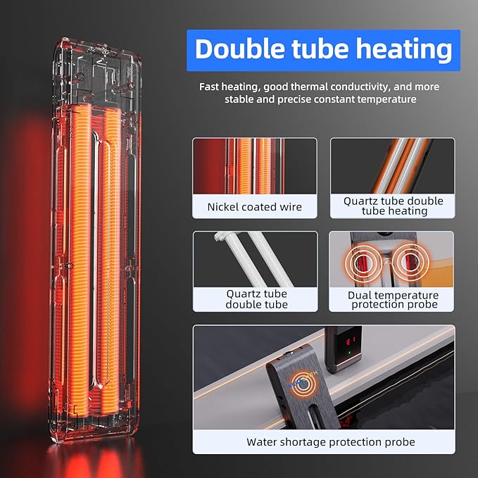 AQUASMITH Aquarium Heater,800W Fish Tank Heater,Suitable for 120-150 Gallon Fish Tank,Dual-chip Intelligent Temperature Control,Has a Variety of Intelligent Security Protection Functions