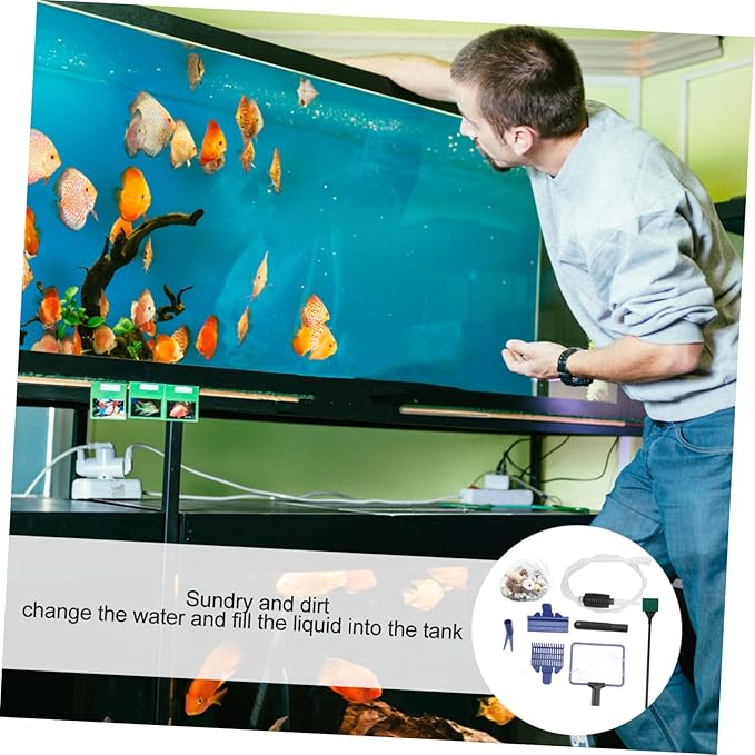 BESPORTBLE 1set Aquarium Siphon Cleaner Tool for Fish Tank Manual Water Changer Sand Cleaner Debris Kit Materials for Aquariums