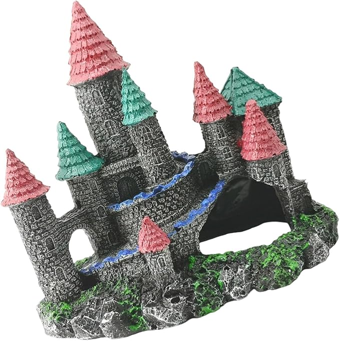 Fishtank Hideouts Landscape Fish Tanks Decorations for Aquariums Terrarium Shrimp Castles Ornaments Habitat Interactive Underwater Sand Castles Scenery