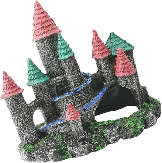 Fishtank Hideouts Landscape Fish Tanks Decorations for Aquariums Terrarium Shrimp Castles Ornaments Habitat Interactive Underwater Sand Castles Scenery