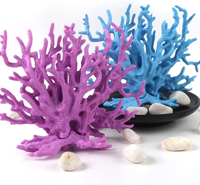5 Pcs Coral Reef Decor Artificial Plastic Fake Faux Plants Aquarium Coral Fish Tank Decoration