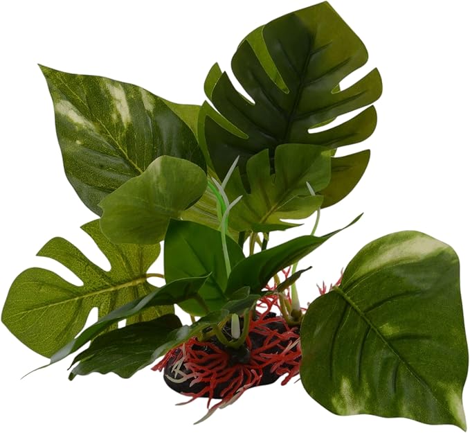 CNZ Landscaping Plastic Plant Decoration for Aquarium Fish Tank Reptile Terrarium
