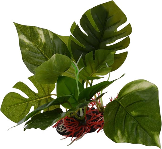 CNZ Landscaping Plastic Plant Decoration for Aquarium Fish Tank Reptile Terrarium
