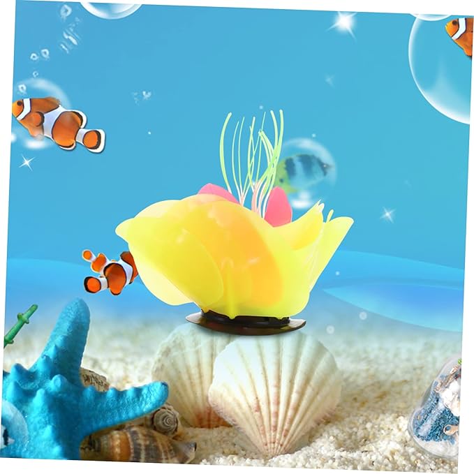 MERRYHAPY Silicone Coral Adornment for Aquariums Simulation Coral Plant Decoration Safe Non- for Fish Tank Landscape Aesthetic for Home Office Use