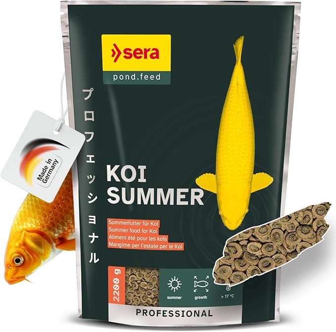 Sera Koi Professional Summer 4.85lb | Energizing for Warm Seasons | Optimal Growth & Strong Immune System | Rich in Vitamins, Minerals, Proteins | for Water Temperatures Above 63°F