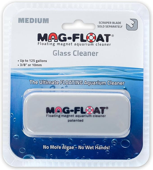 Mag-Float Medium Glass Floating Algae Scraper 125 | Magfloat Magnetic Fish Tank Cleaner | Magnet Scrubber Brush Cleaning Tool for Aquarium