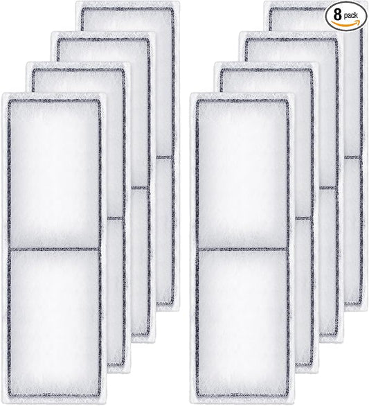Pangda Carbon Filter Foam Pad Compatible with U3 Filters Range of Internal Underwater Sponge Aquarium Underwater Filter Accessories for Internal Replacement Aquarium Fish Tank(8 Pcs)