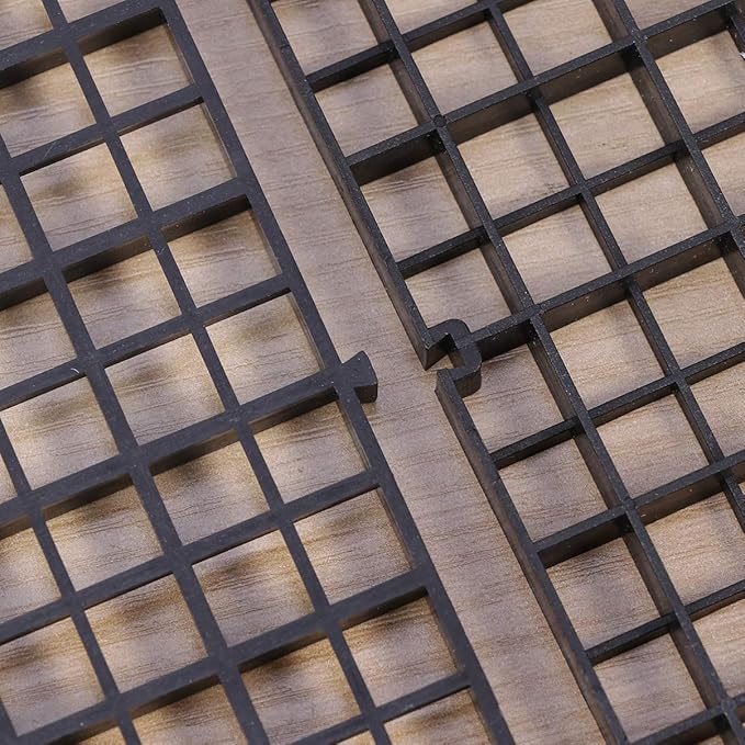 balacoo 8pcs Grid Divider Tray Aquarium Fish Tank Bottom Bottom Black Tray Aquarium Crate