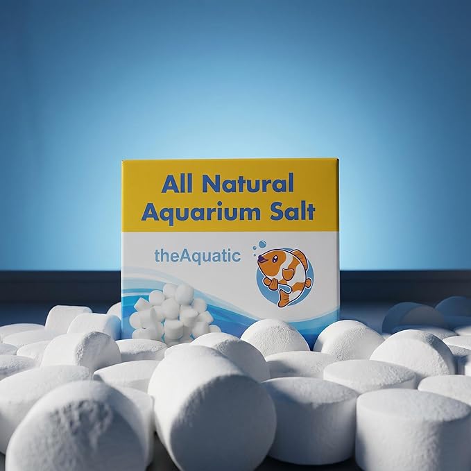 Premium Aquarium Salt, Aquarium Salt Freshwater Tablets for Aquarium Water Treatments Essential Supplies (40 Tablets)