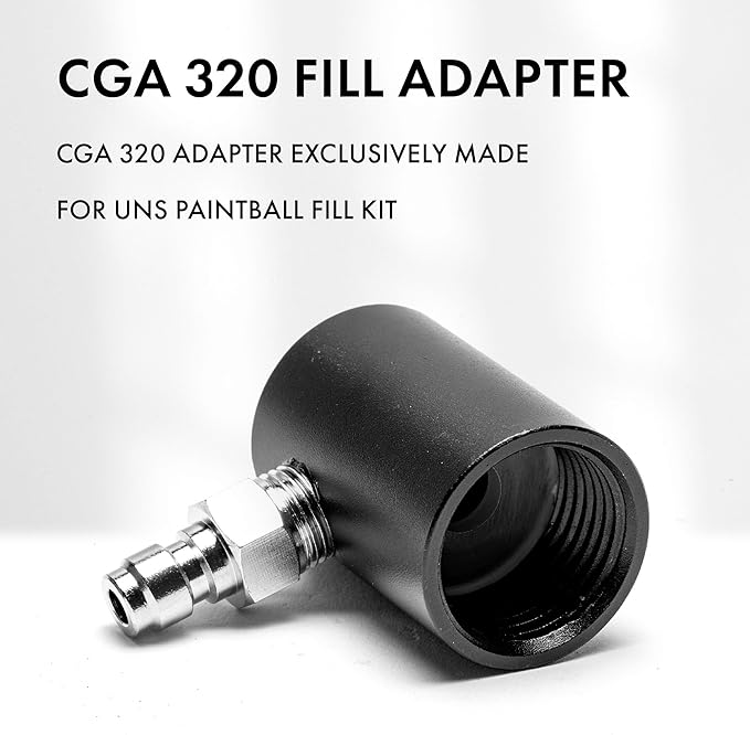 SubstrateSource CGA 320 Fill Adapter - Paintball Air Tank Refill CGA-320 Adapter to Paintball G1/2-14 CO2 Tanks - 1 Pc