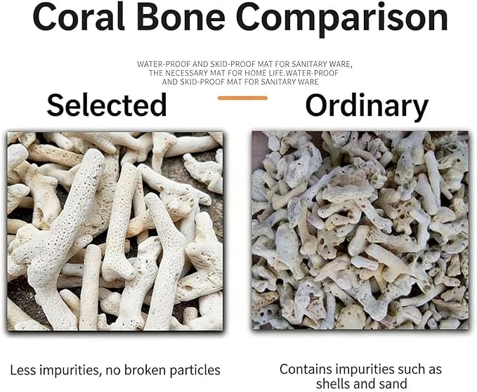 500g/1.1lb Crushed Coral for Freshwater Aquarium, Pond Filter Aquarium Filter Media to Raise ph, Reusable Aquarium Filter, Fish Tank Coral Stones