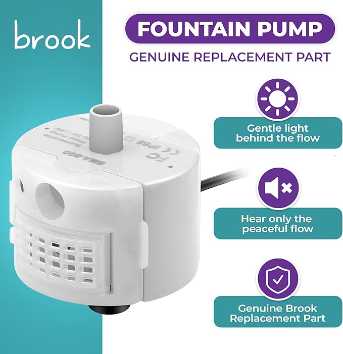 BROOK Pump Replacement Part – (Model SMA-800 | Side-pumping) – Spare Part Replacement Pump for the Brook All-glass Pet Fountain