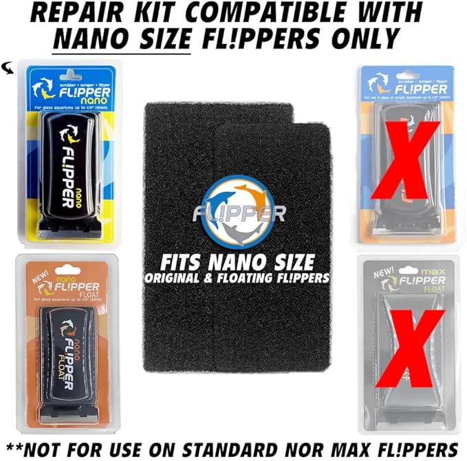 Flipper Cleaner Nano Maintenance Repair kit for Nano Size Original and Floating Flipper Aquarium Cleaners